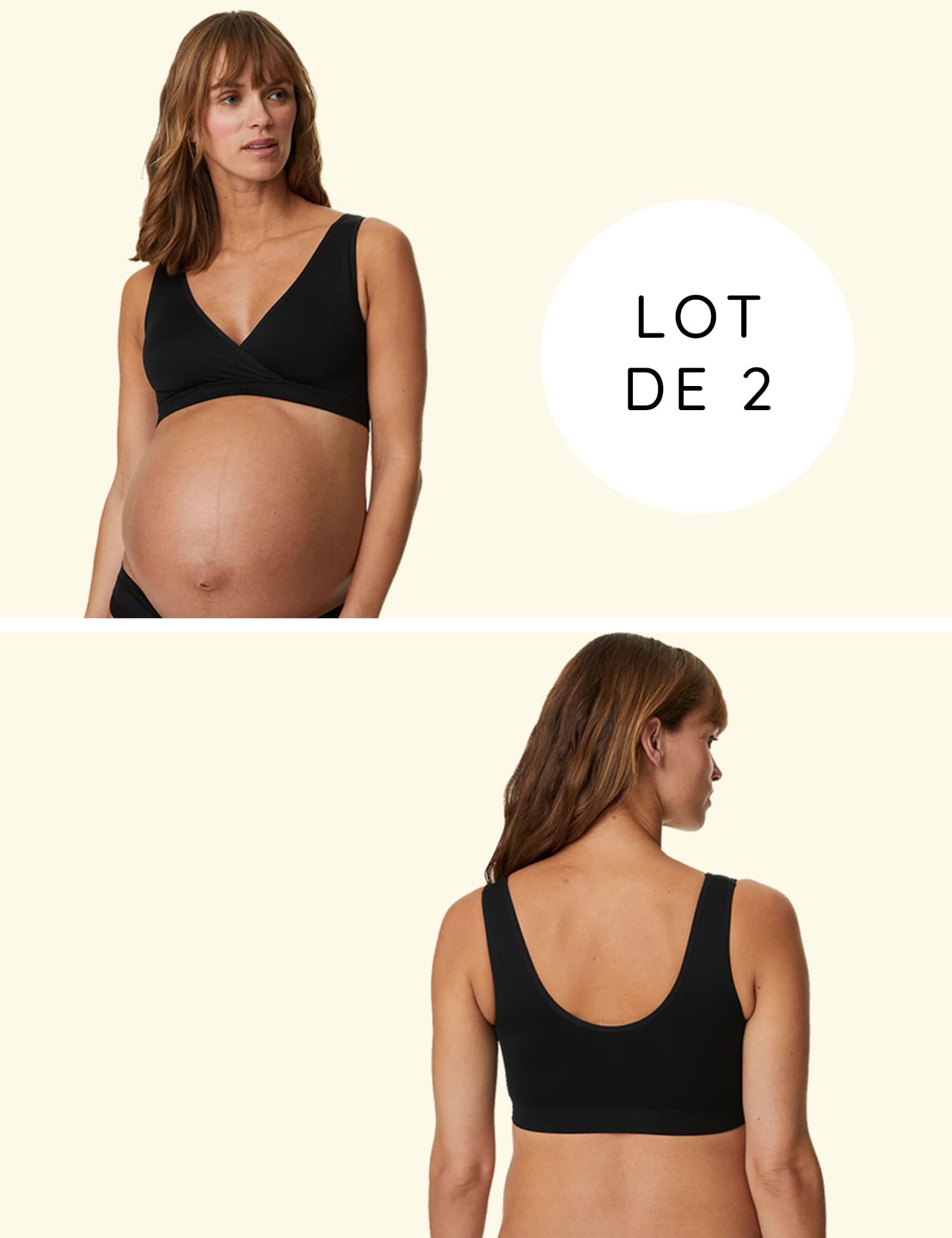 2er-Pack – Bralette zur Unterstützung bei Schwangerschaft und Stillzeit